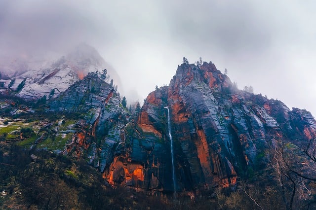 zion national park snow